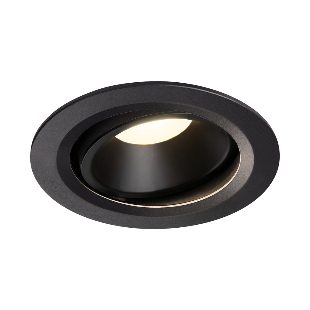 NUMINOS® MOVE DL L, Luz embutida para teto LED para interior preto/preto 4000 K rotativa e giratória a 55°