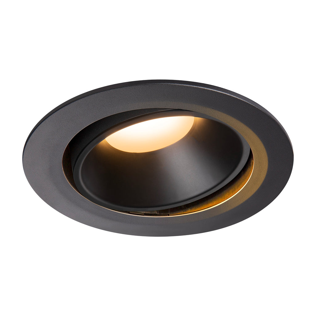 NUMINOS® MOVE DL XL, Luz embutida para teto LED para interior preto/preto 2700 K rotativa e giratória a 20°