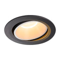 NUMINOS® MOVE DL XL, Luz embutida para teto LED para interior preto/branco 2700 K rotativa e giratória a 55°