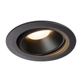 NUMINOS® MOVE DL XL, Luz embutida para teto LED para interior preto/preto 3000 K rotativa e giratória a 20°