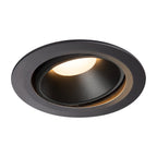 NUMINOS® MOVE DL XL, Luz embutida para teto LED para interior preto/preto 3000 K rotativa e giratória a 20°