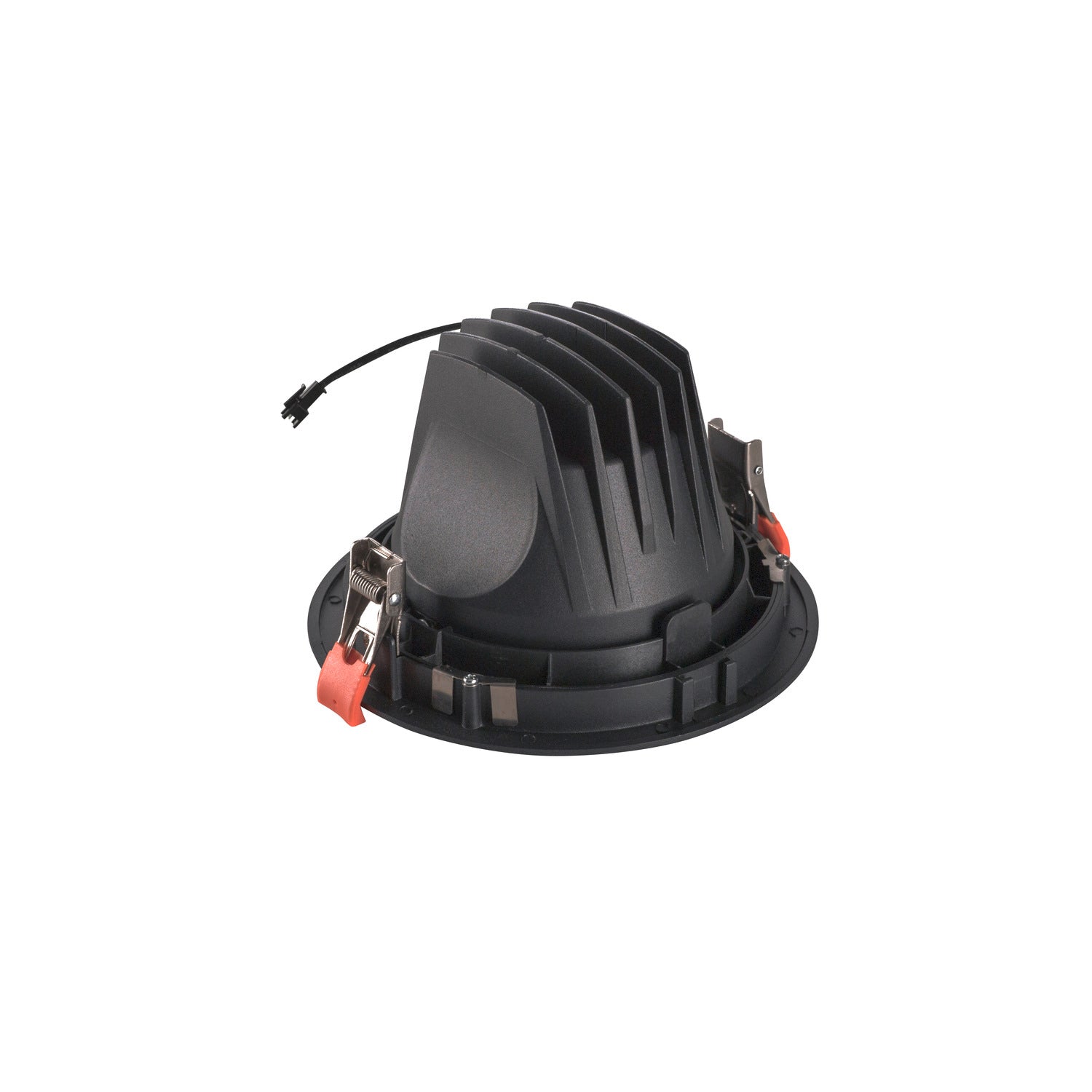 NUMINOS® MOVE DL XL, Luz embutida para teto LED para interior preto/cromado 3000 K rotativa e giratória a 40°