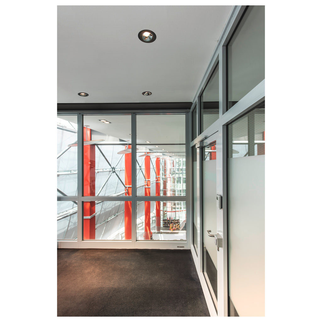 NUMINOS® MOVE DL XL, Luz embutida para teto LED para interior preto/cromado 3000 K rotativa e giratória a 40°