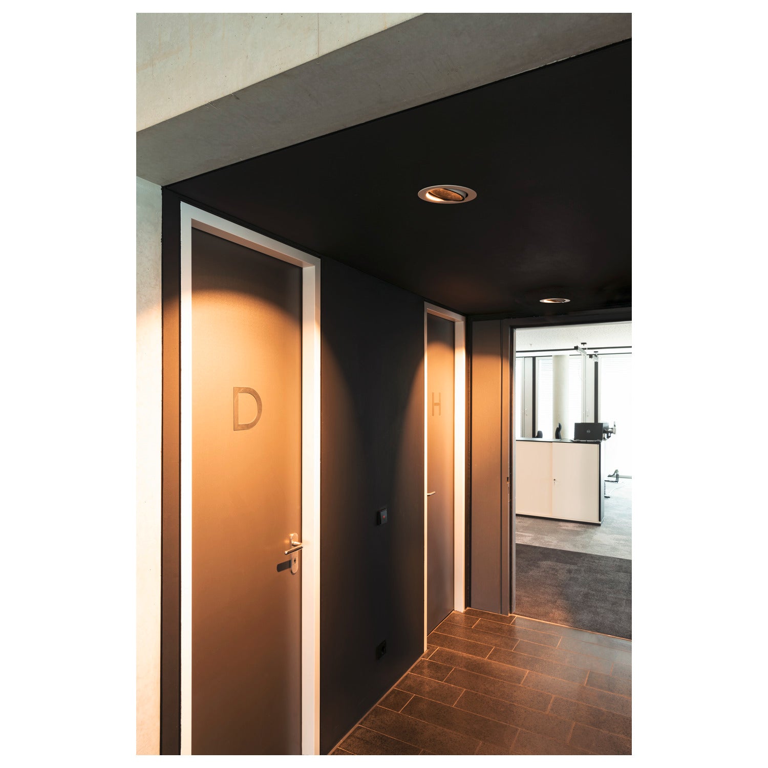 NUMINOS® MOVE DL XL, Luz embutida para teto LED para interior branco/ preto 3000 K rotativa e giratória a 40°