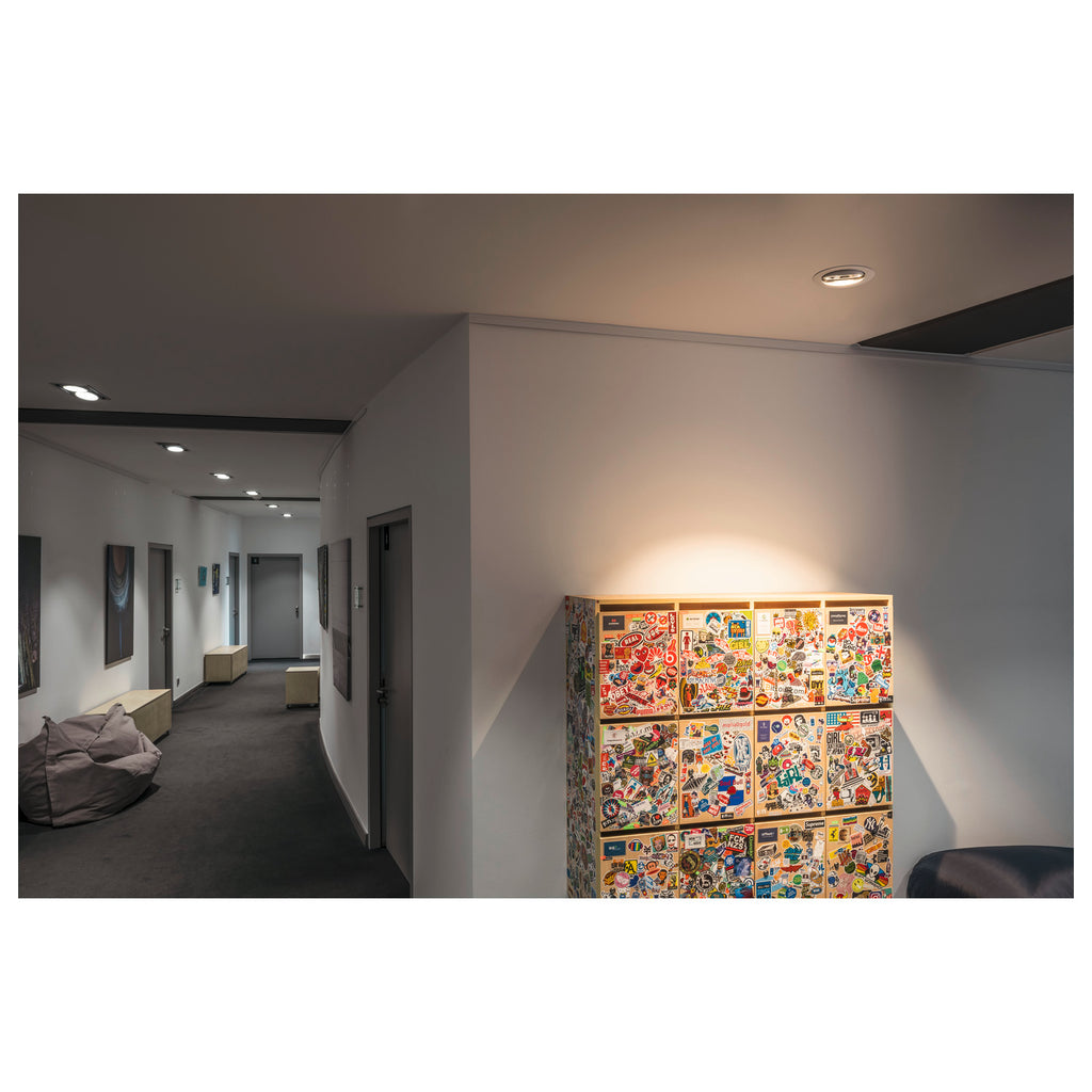 NUMINOS® MOVE DL XL, Luz embutida para teto LED para interior branco/cromado 3000 K rotativa e giratória a 40°
