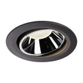 NUMINOS® MOVE DL XL, Luz embutida para teto LED para interior preto/cromado 4000 K rotativa e giratória a 55°