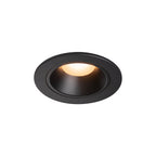 NUMINOS® DL S, Luz embutida para teto LED para interior preto/preto 2700 K 20° com molas de lâminas
