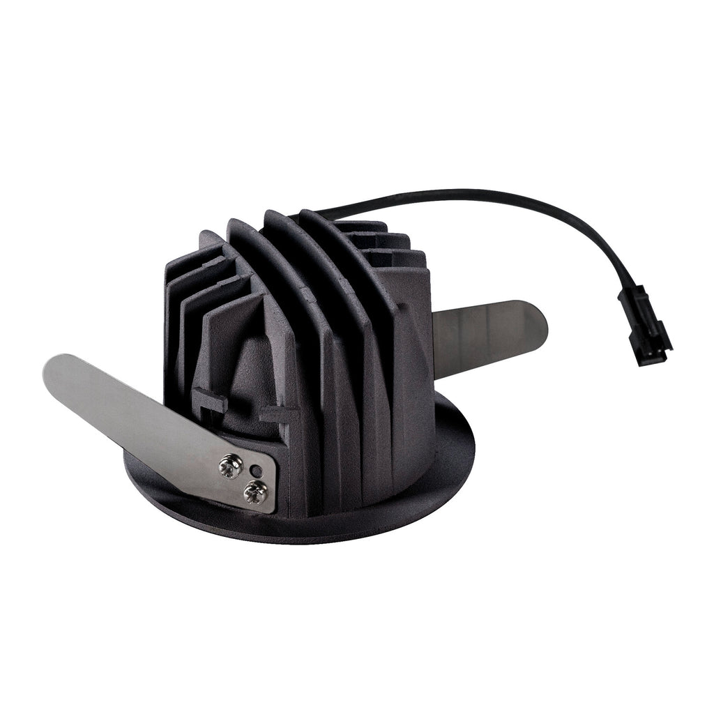 NUMINOS® DL S, Luz embutida para teto LED para interior preto/preto 2700 K 20° com molas de lâminas
