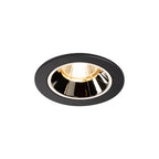 NUMINOS® DL S, Luz embutida para teto LED para interior preto/cromado 3000 K 20° com molas de lâminas
