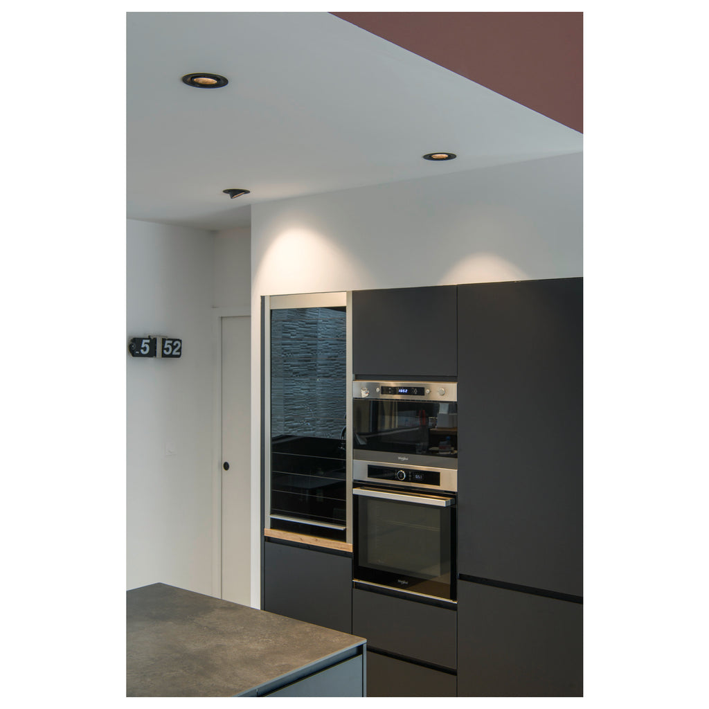 NUMINOS® GIMBLE S, luminária para encastrar no teto, preta 3000 K 40°