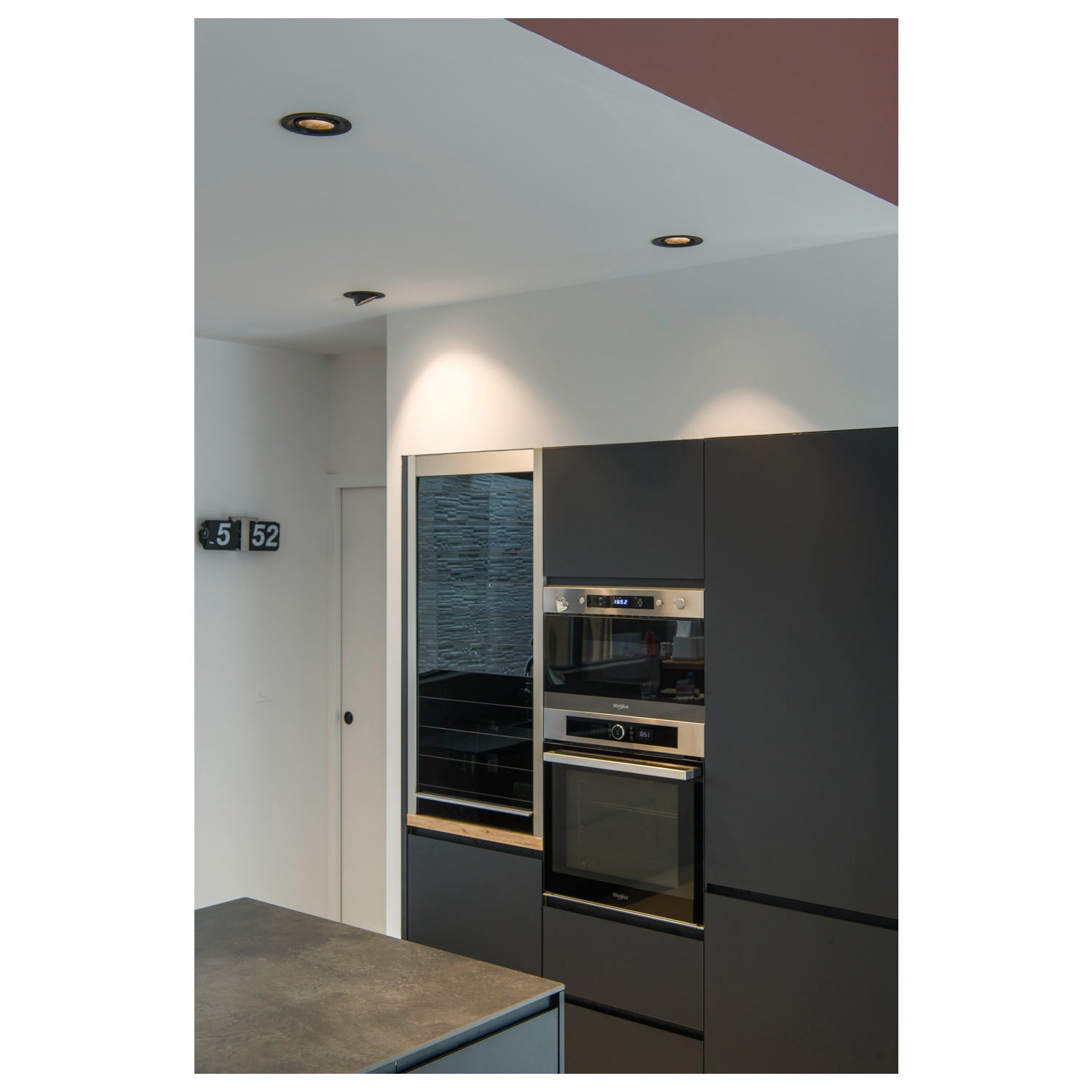 NUMINOS® GIMBLE S, luminária para encastrar no teto, preta 3000 K 40°