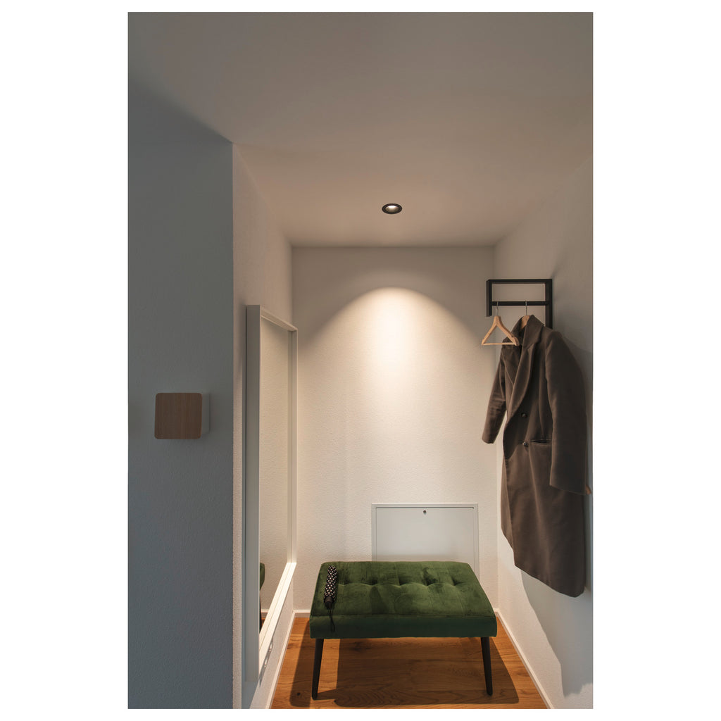 NUMINOS® DL S, Luz embutida para teto LED para interior preto/preto 3000 K 40° com molas de lâminas