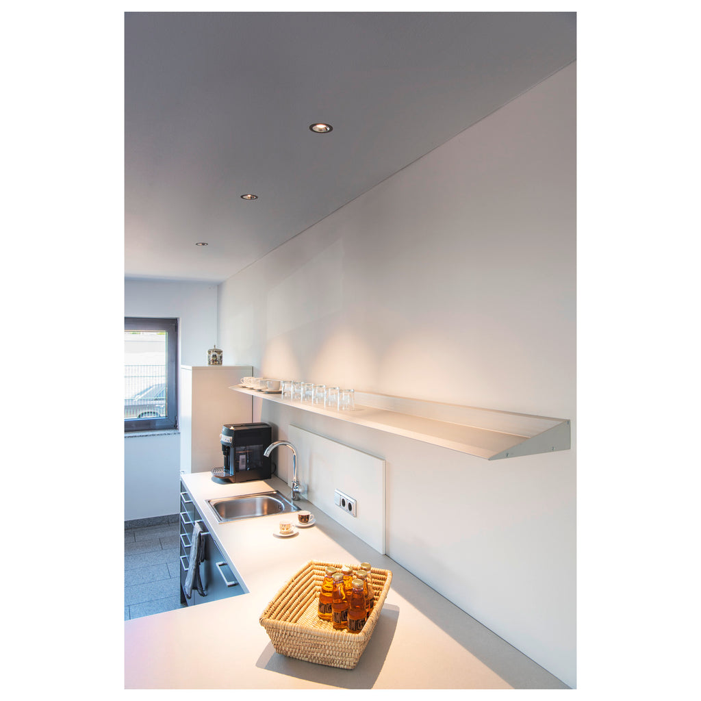 NUMINOS® DL S, Luz embutida para teto LED para interior preto/cromado 3000 K 40° com molas de lâminas