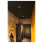 NUMINOS® DL S, Luz embutida para teto LED para interior preto/cromado 3000 K 40° com molas de lâminas