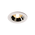NUMINOS® DL S, Luz embutida para teto LED para interior branco/cromado 3000 K 20° com molas de lâminas