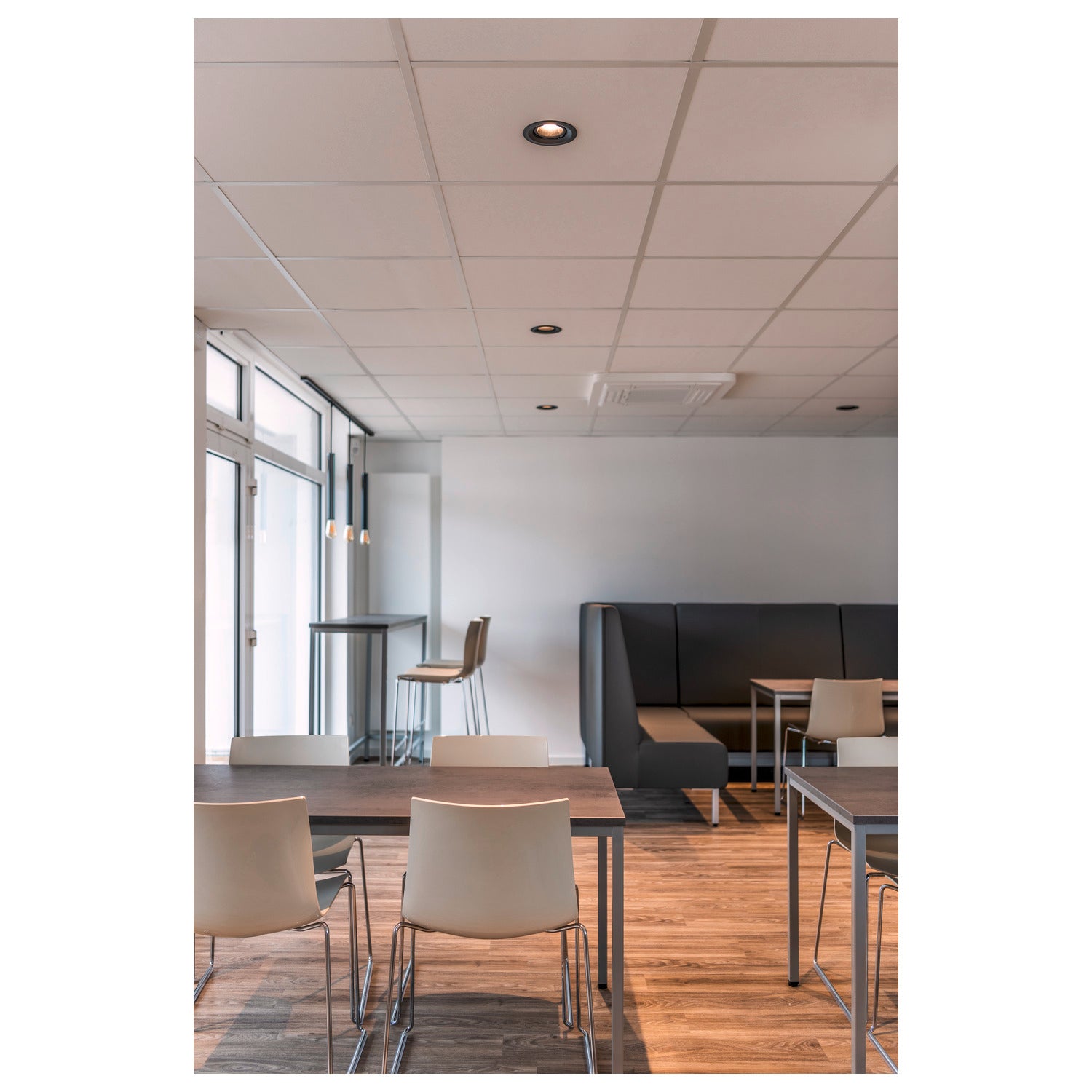 NUMINOS® DL M, Luz embutida para teto LED para interior preto/preto 2700 K 55°