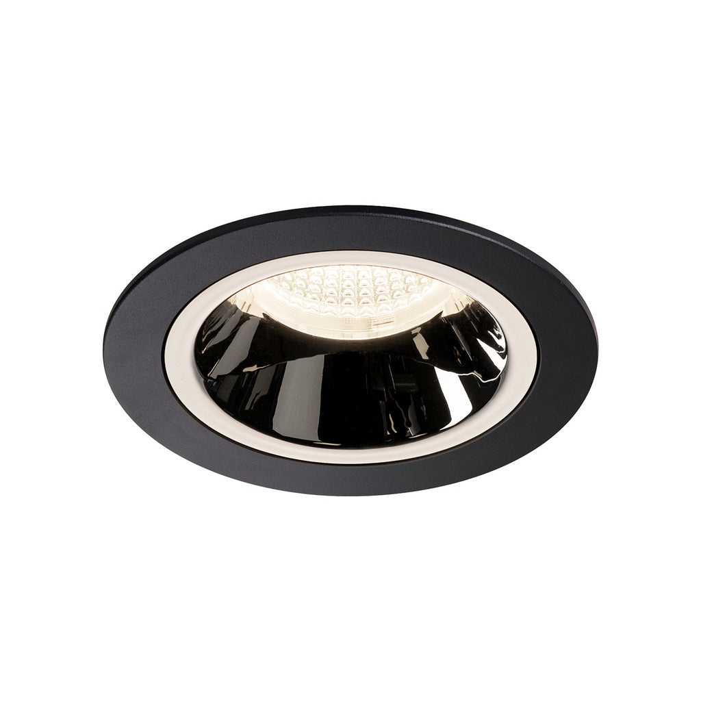 NUMINOS® DL M, Luz embutida para teto LED para interior preto/cromado 4000 K 55°