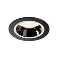 NUMINOS® DL M, Luz embutida para teto LED para interior preto/cromado 4000 K 55°