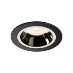 NUMINOS® DL M, Luz embutida para teto LED para interior preto/cromado 4000 K 55°