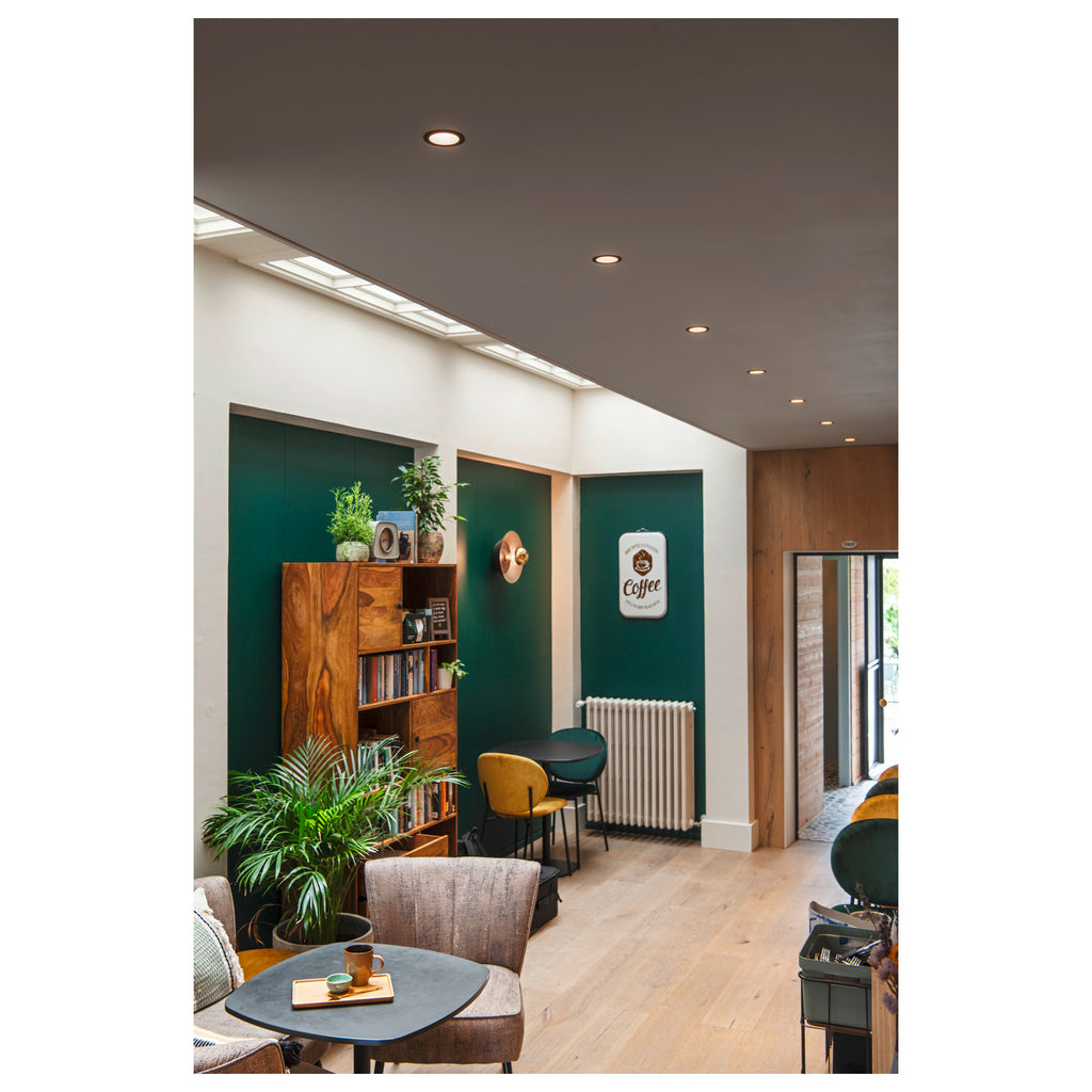 NUMINOS® DL L, Luz embutida para teto LED para interior preto/preto 3000 K 55°
