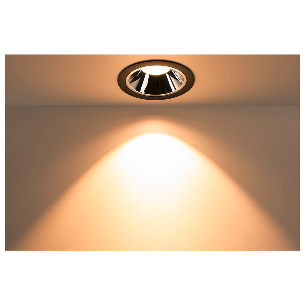 NUMINOS® DL XL, Luz embutida para teto LED para interior preto/cromado 3000 K 40°
