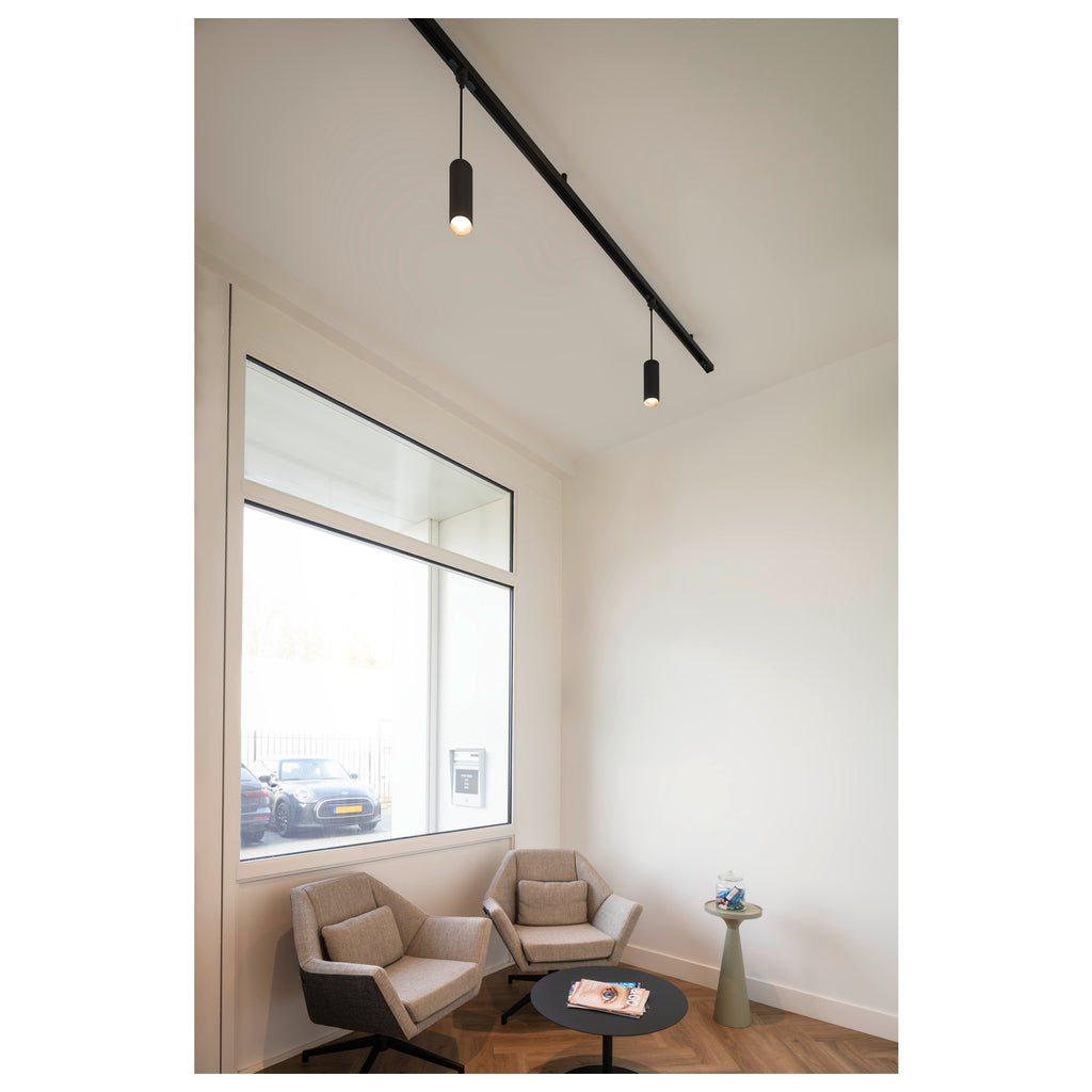 NUMINOS® S PD, PHASE, Candeeiro pendente, comprimento do pendente 250 cm, 3000 K, 8 Watt, 36°, Ângulos de fases, preto mate