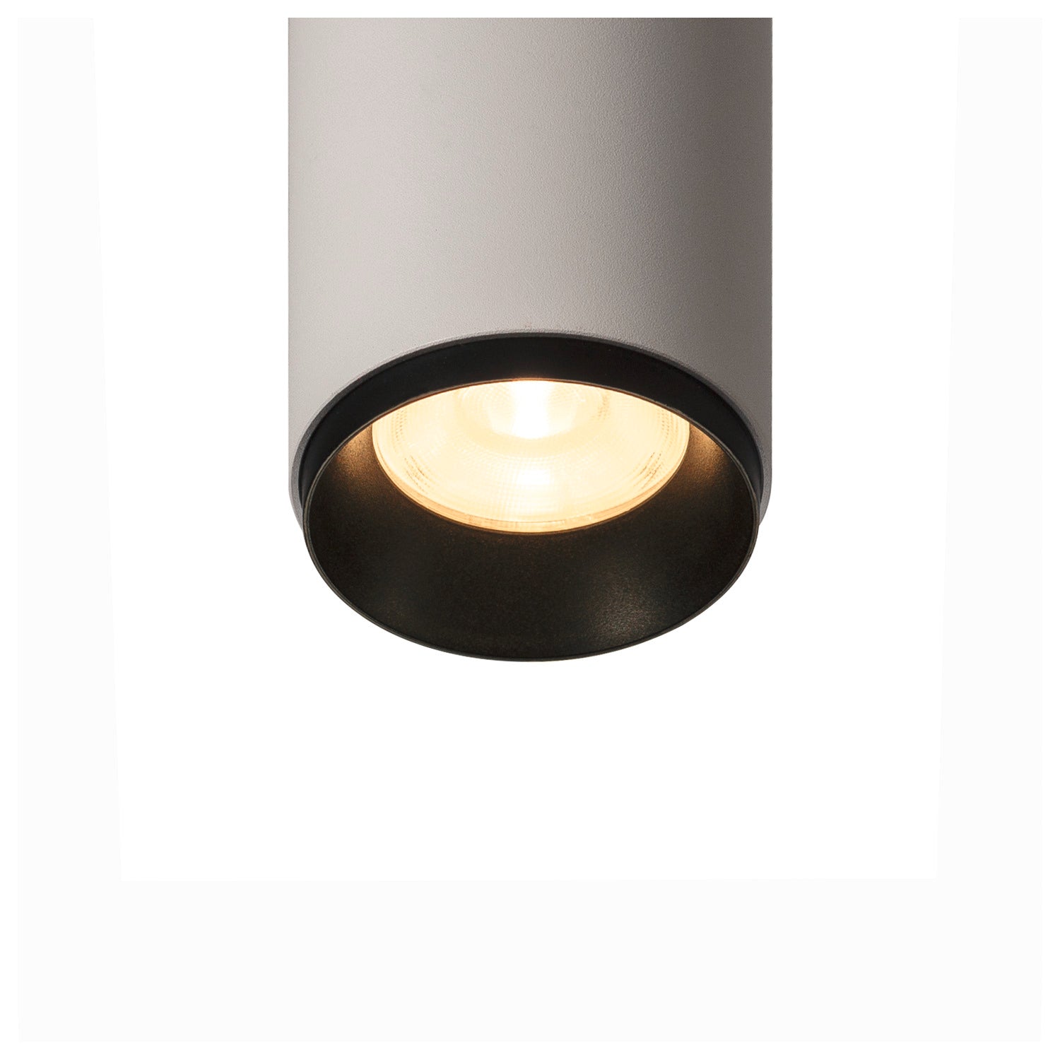 NUMINOS® S PD, PHASE, Candeeiro pendente, comprimento do pendente 250 cm, 3000 K, 8 Watt, 36°, Ângulos de fases, branco mate / preto mate