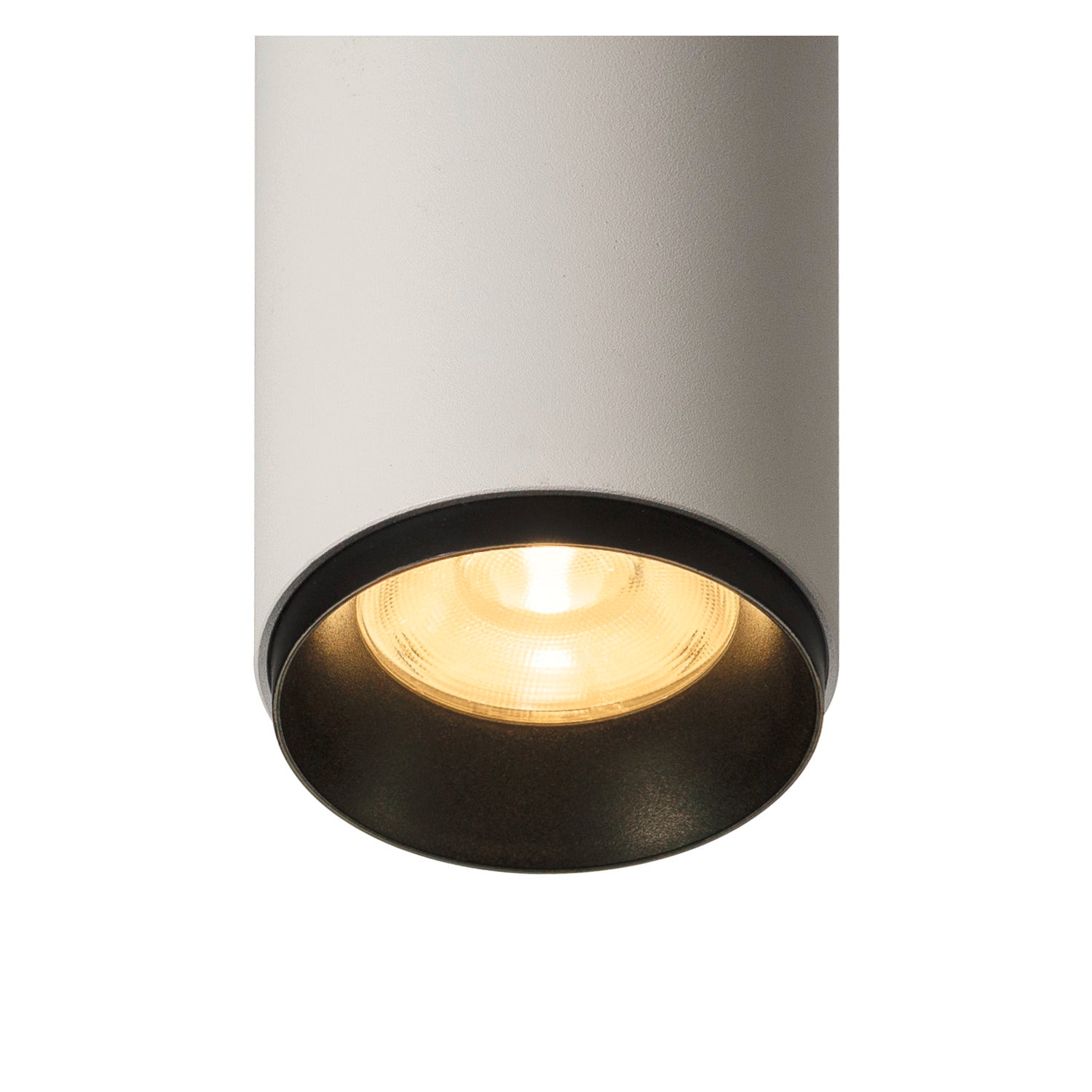 NUMINOS® M 3Ph., PHASE, 3~ Projetor, cilíndrico, 3000 K, 14 Watt, Ângulos de fases, 24°, branco mate / preto mate