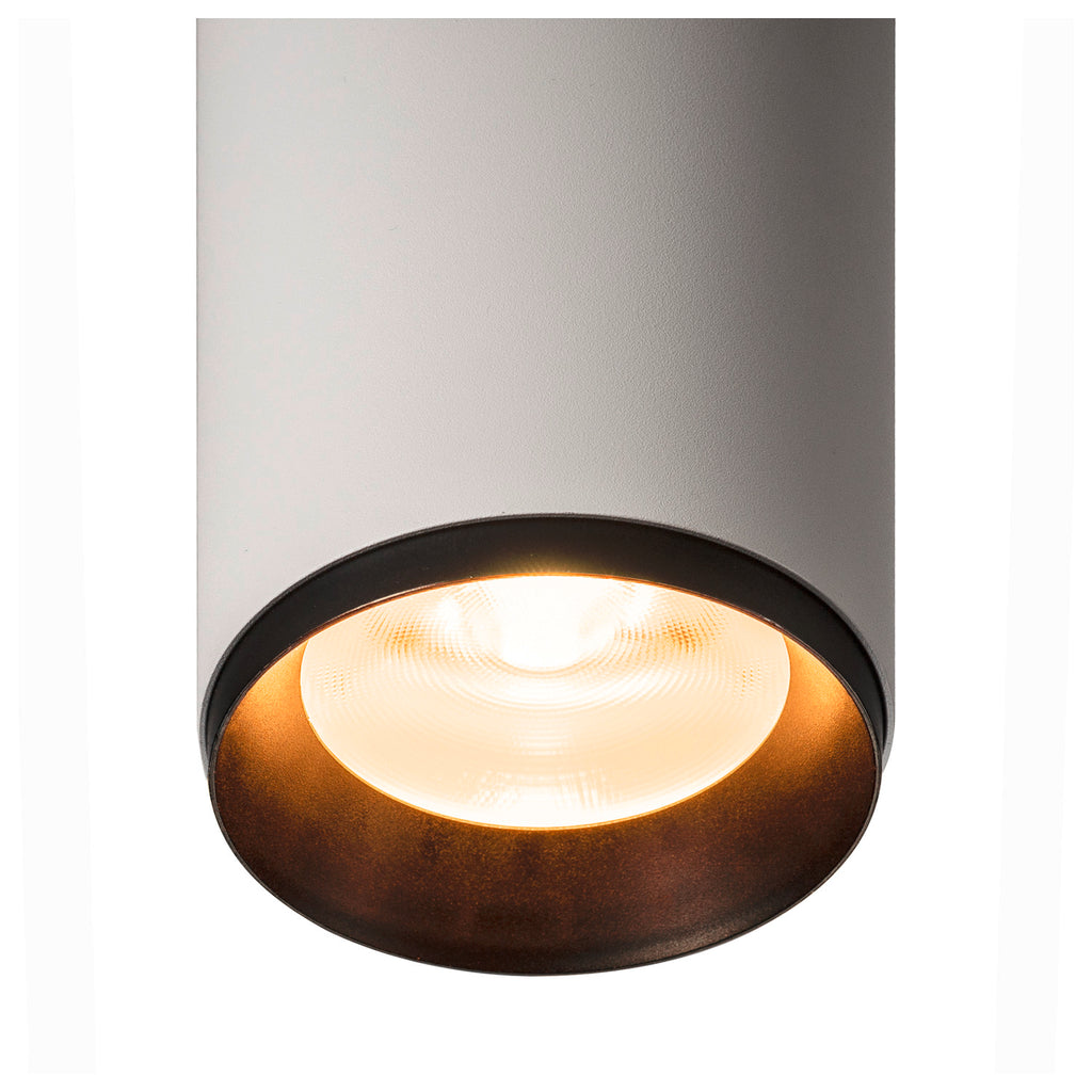 NUMINOS® L 3Ph., PHASE, 3~ Projetor, cilíndrico, 2700 K, 20 Watt, Ângulos de fases, 60°, branco mate / preto mate