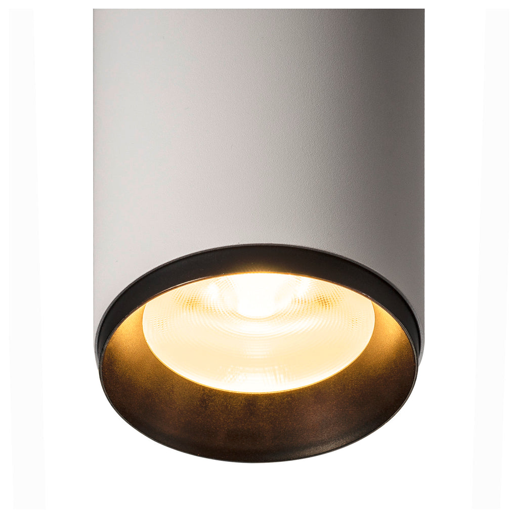 NUMINOS® L 3Ph., PHASE, 3~ Projetor, cilíndrico, 3000 K, 20 Watt, Ângulos de fases, 60°, branco mate / preto mate