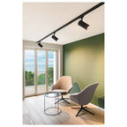 NUMINOS® L 3Ph., DALI, 3~ Projetor, cilíndrico, 3000 K, 19 Watt, DALI, 36°, preto mate
