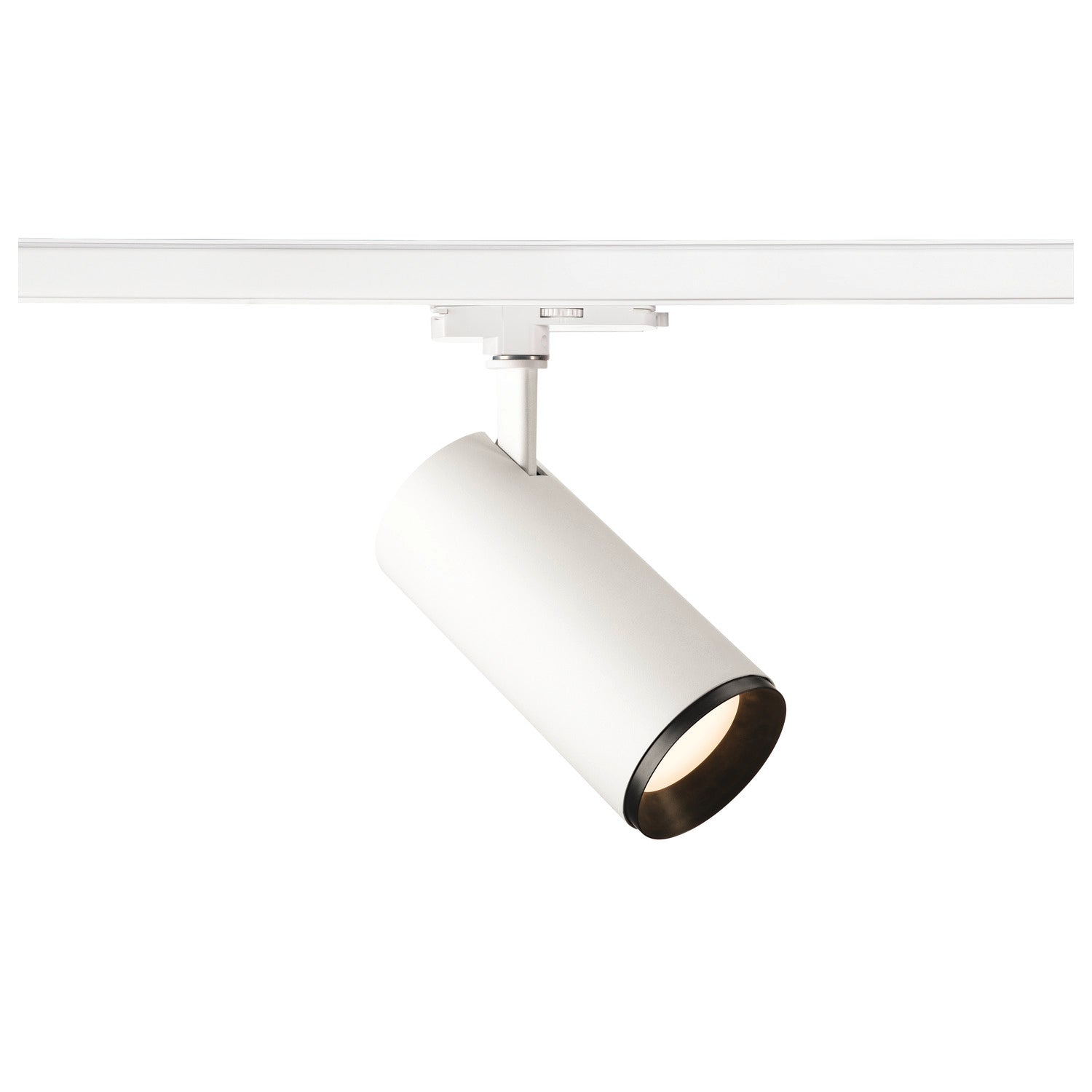 NUMINOS® L 3Ph., DALI, 3~ Projetor, cilíndrico, 4000 K, 19 Watt, DALI, 60°, branco mate / preto mate