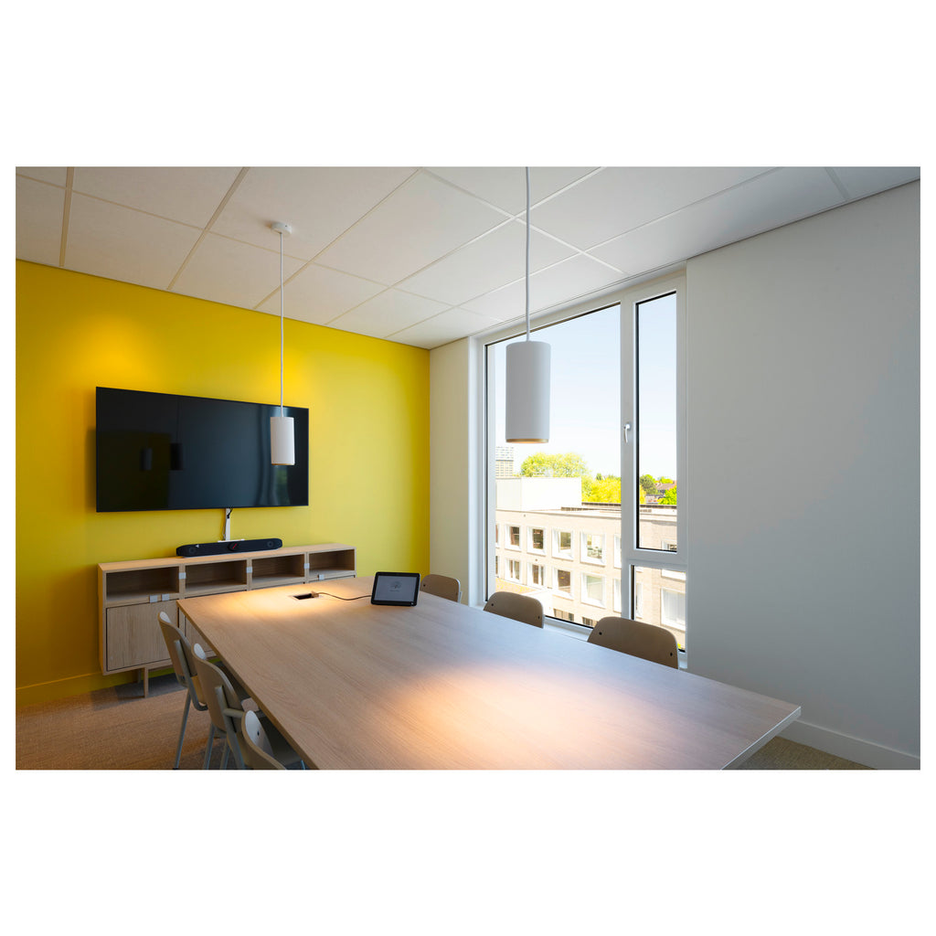 NUMINOS® L PD, DALI, Candeeiro pendente, comprimento do pendente 250 cm, 3000 K, 19 Watt, 36°, DALI, branco mate / preto mate