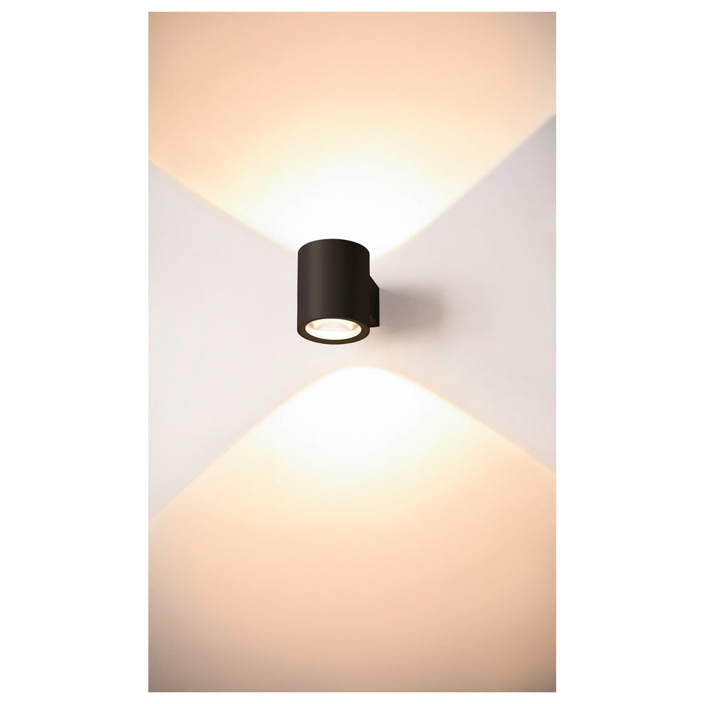 OCULUS UP/DOWN WL, Luminária de parede saliente LED para interior preto 2000-3000 K