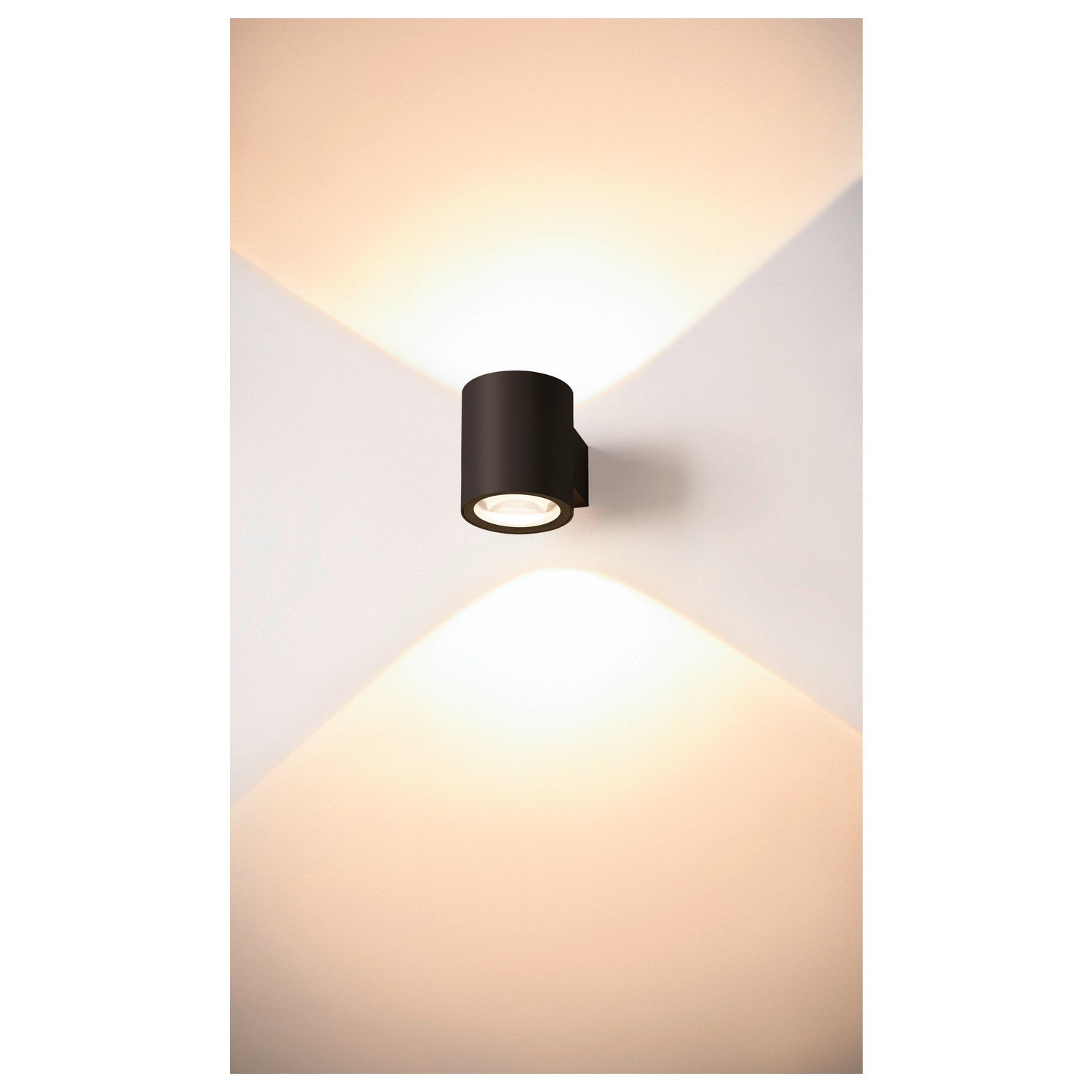 OCULUS UP/DOWN WL, Luminária de parede saliente LED para interior preto 2000-3000 K