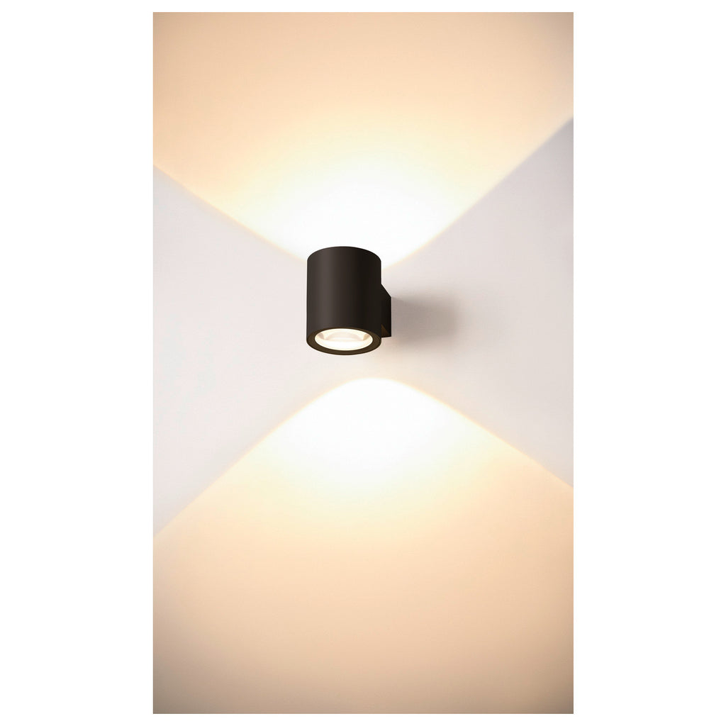 OCULUS UP/DOWN WL, Luminária de parede saliente LED para interior preto 2000-3000 K
