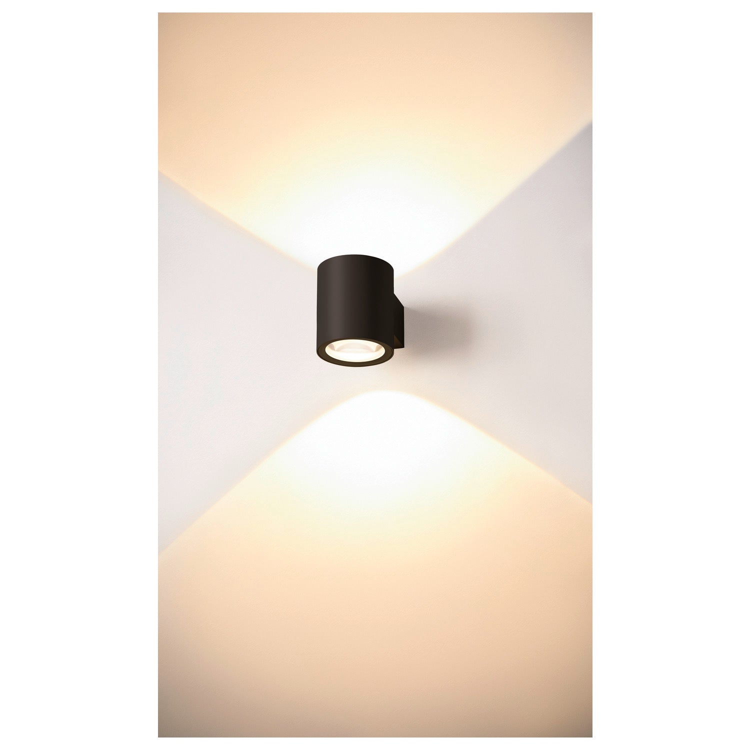 OCULUS UP/DOWN WL, Luminária de parede saliente LED para interior preto 2000-3000 K