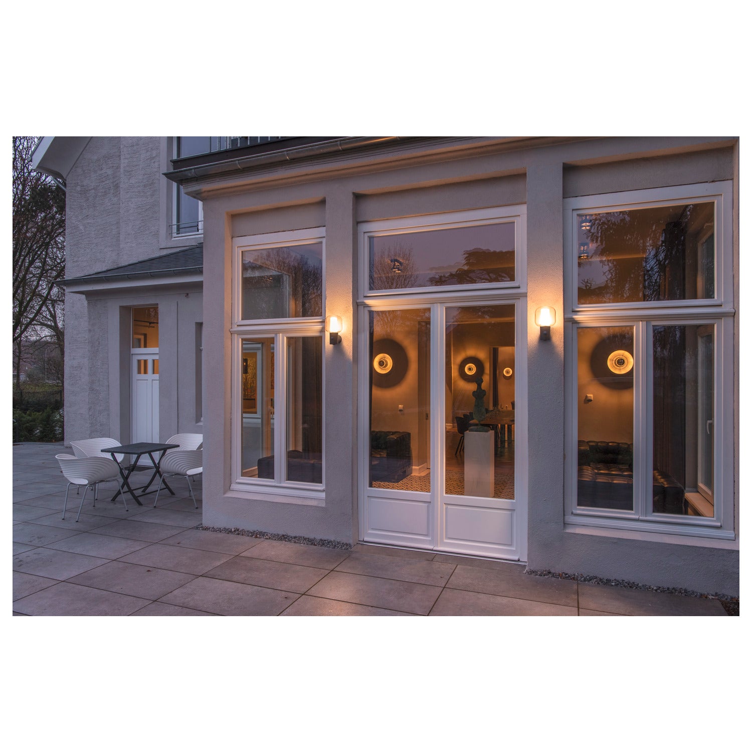 OVALISK WL Sensor, Luminária de parede saliente LED para exterior, antracite, interruptor CCT 3000/4000 K