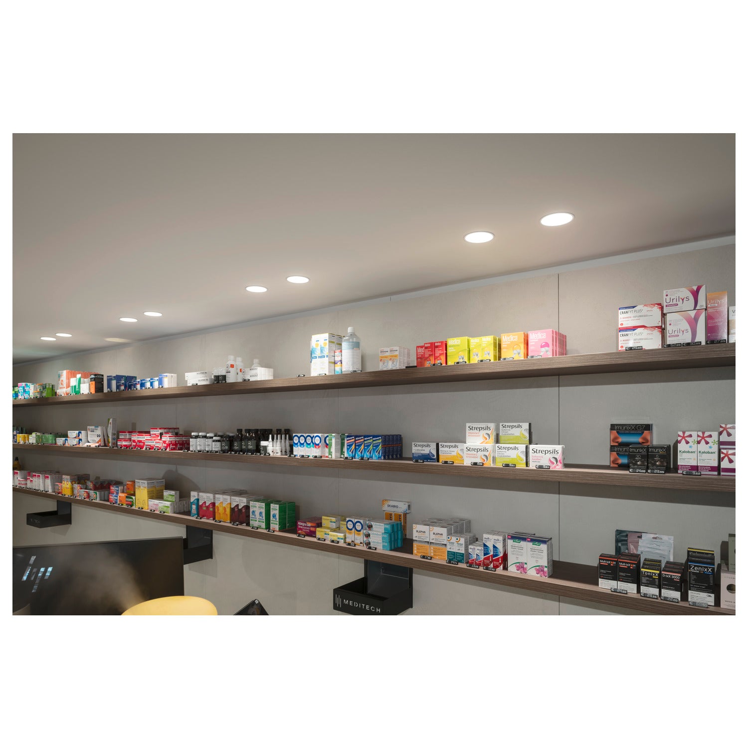 SENSER 18 DL, luz embutida para teto LED para interior redondo branco 4000 K