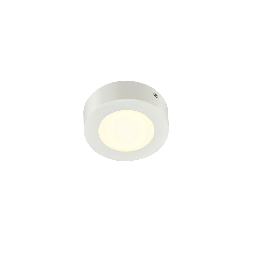 SENSER 12 CW, Luminária de parede saliente e luz saliente para teto LED para interior redondo branco 4000 K