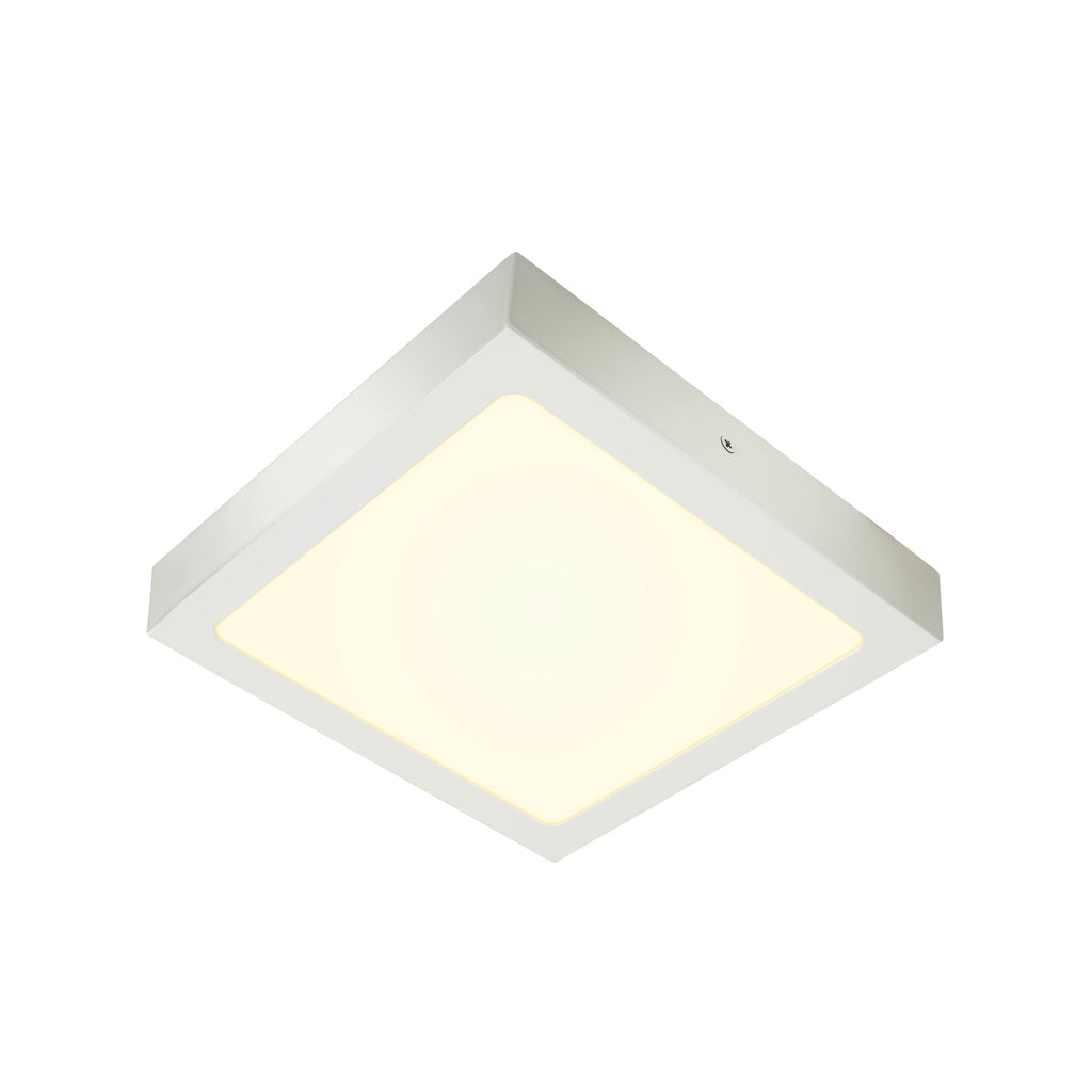 SENSER 24 CW, Luminária de parede saliente e luz saliente para teto LED para interior quadrado branco 4000 K