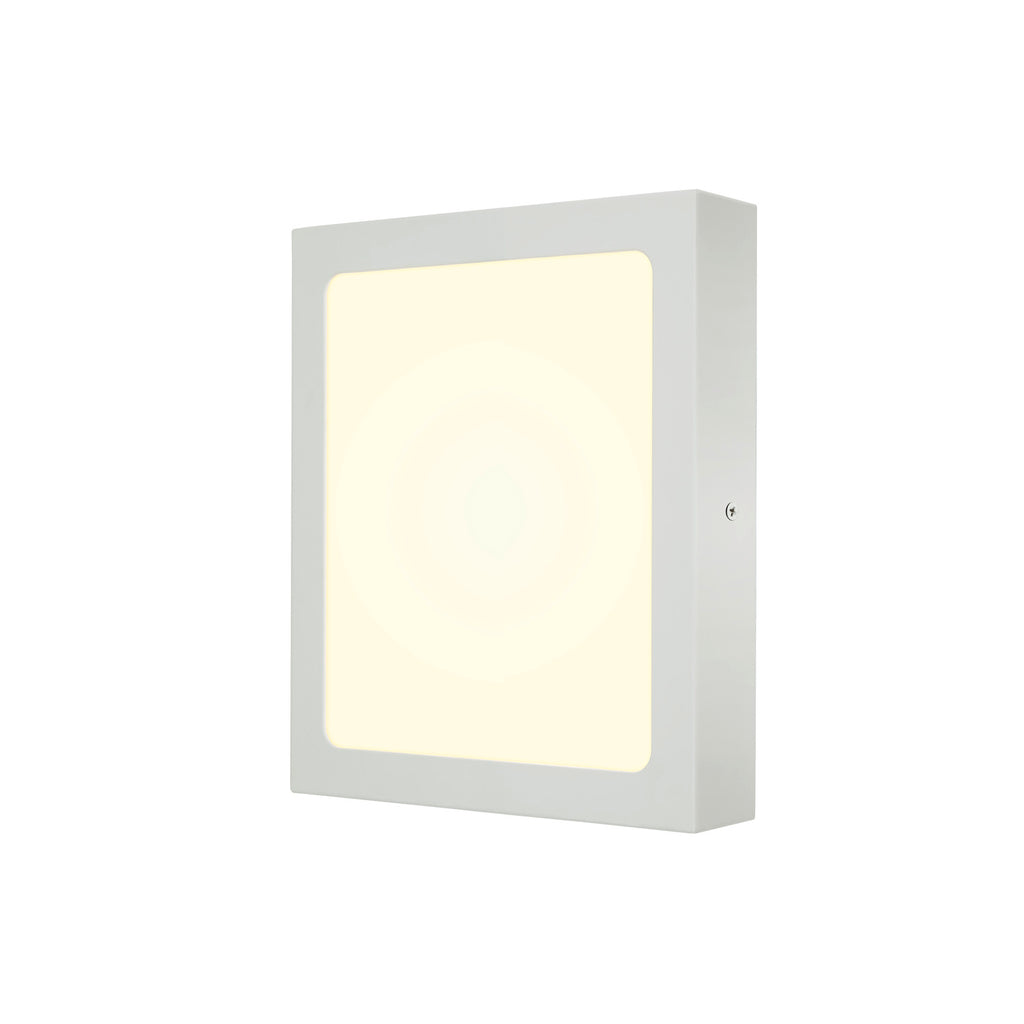 SENSER 24 CW, Luminária de parede saliente e luz saliente para teto LED para interior quadrado branco 4000 K