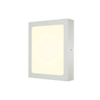 SENSER 24 CW, Luminária de parede saliente e luz saliente para teto LED para interior quadrado branco 4000 K