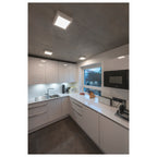 SENSER 24 CW, Luminária de parede saliente e luz saliente para teto LED para interior quadrado branco 4000 K