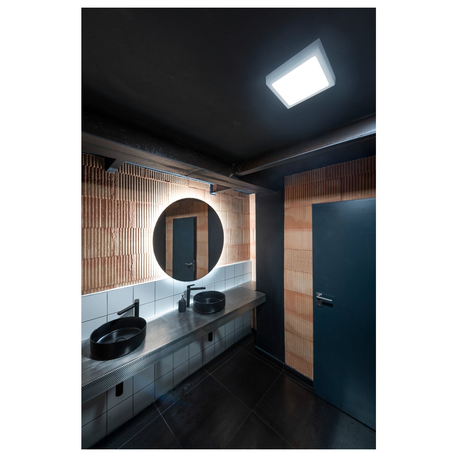 SENSER 24 CW, Luminária de parede saliente e luz saliente para teto LED para interior quadrado branco 4000 K