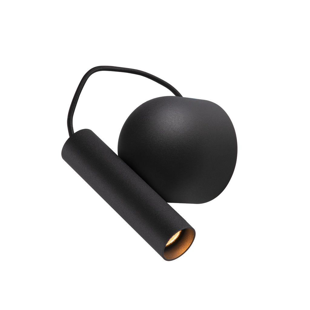 KARPO MAGN WL, Lumiária saliente para a parede LED para interior preto 3000 K