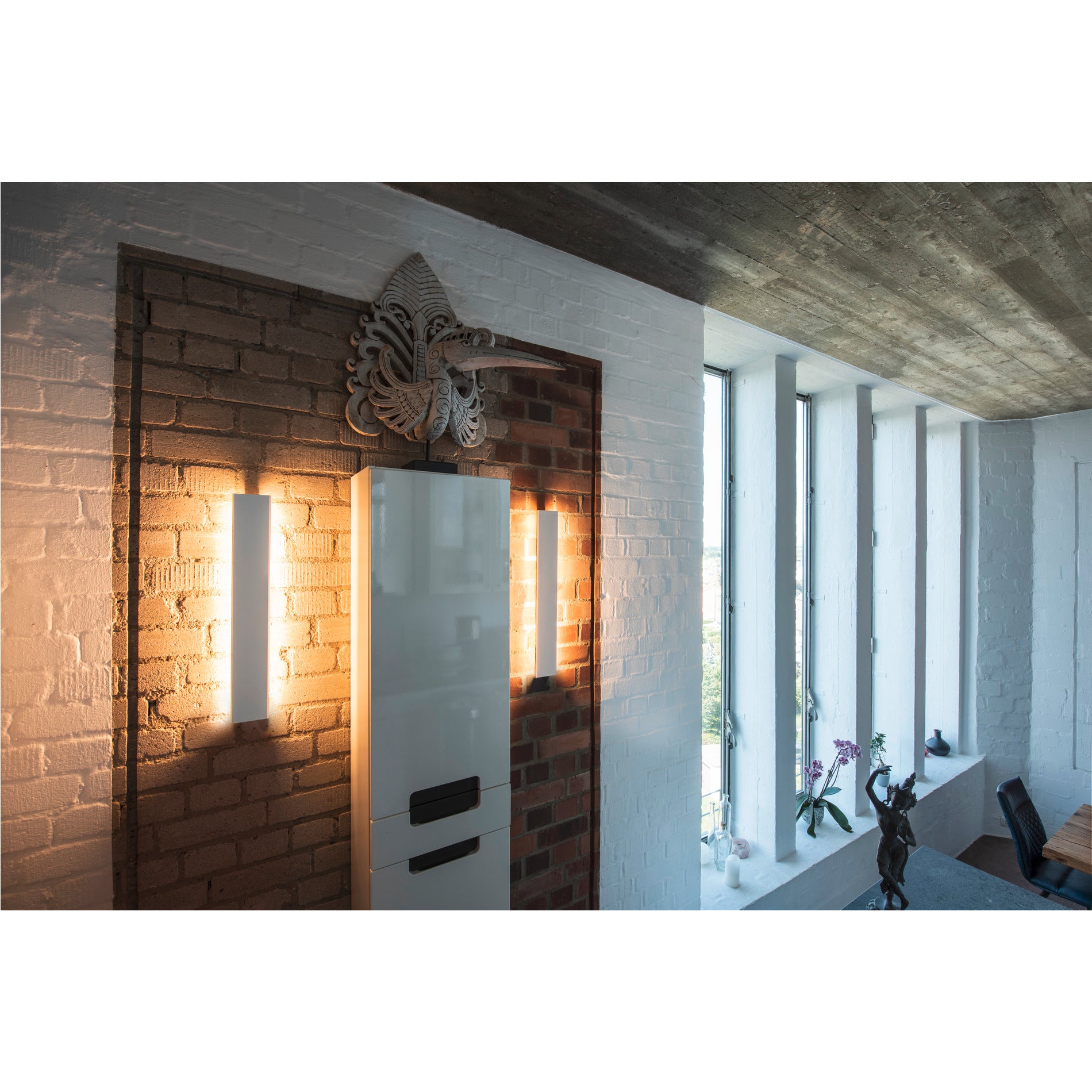 DIRETO 60 WL, Luminária de parede saliente LED para interior branco, interruptor CCT 2700/3000 K