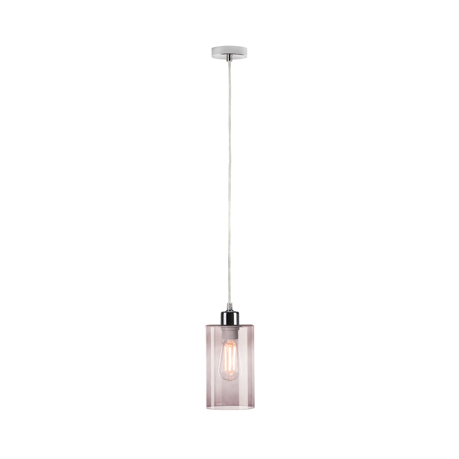FENDA, suspensão de pêndulo, A60, cromado, sem abajur, sem roseta, cabo aberto, máx. 60 W