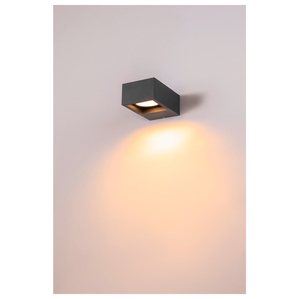 ESKINA FRAME WL, Luminária de parede saliente LED para exterior, antracite, interruptor CCT 3000/4000 K