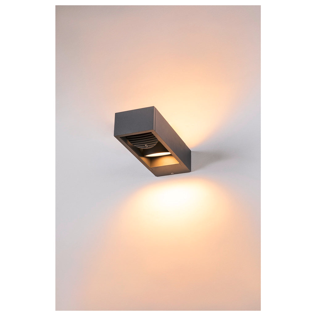 ESKINA FRAME WL, Luminária de parede saliente LED para exterior duplo, antracite, interruptor CCT 3000/4000 K
